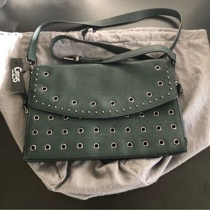 Sam Edelman Green Metal Grommet Bag